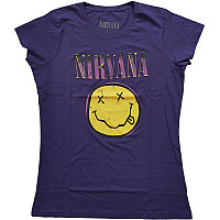 Nirvana tričko, Xerox Smiley Pink Girly Purple, dámské
