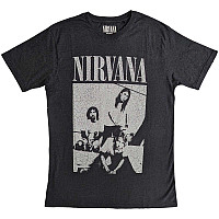 Nirvana tričko, Sitting Distressed Black, pánské