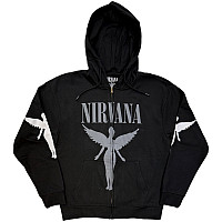 Nirvana mikina, In Utero Mono Zipped Charcoal Grey, pánská