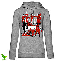 La Casa De Papel mikina, La Pandilla Hoodie Organic Girly Grey, dámská