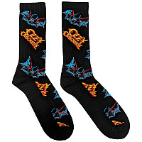 Ozzy Osbourne ponožky, Logos & Bats Black, unisex - velikost 7 až 11 (40 až 45)