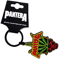 Pantera kovová klíčenka 55mm, Leaf Skull Zinc