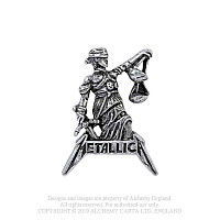Metallica 3D cínový odznak 47 x 35 mm, Justice For All
