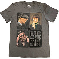 Peaky Blinders tričko, Portraits Grid Charcoal Grey, pánské
