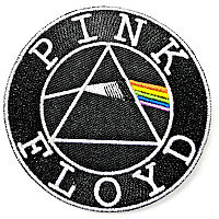 Pink Floyd tkaná nažehlovačka PES 76 mm, PF Circle Logo