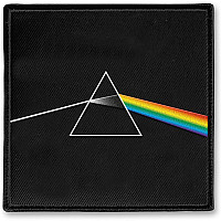 Pink Floyd tkaná nažehlovačka PES 75x75 mm, Dark Side of the Moon Album Cover