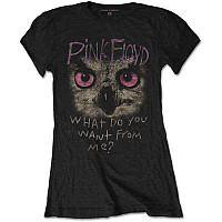Pink Floyd tričko, Owl - WDYWFM? Black Girly, dámské
