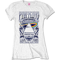 Pink Floyd tričko, Carnegie Hall Poster White Girly, dámské