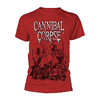 Cannibal Corpse tričko, Pile Of Skulls 2018 Red, pánské