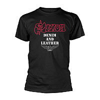 Saxon tričko, Denim And Leather, pánské