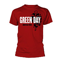 Green Day tričko, American Idiot Heart Grenade BP Red, pánské