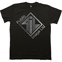Public Image Ltd tričko, Brushed Steel Logo & Text Black, pánské