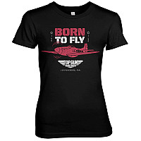 Top Gun tričko, Born To Fly Girly Black, dámské