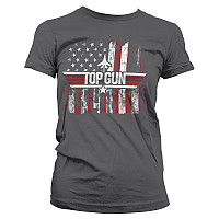 Top Gun tričko, America Girly Grey, dámské