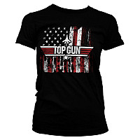 Top Gun tričko, America Girly Black, dámské
