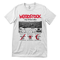Woodstock tričko, 3 Day Ticket White, pánské
