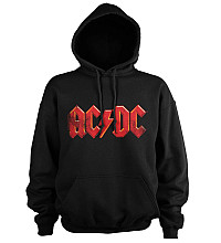 AC/DC mikina, Distressed Logo Hoodie Black, pánská