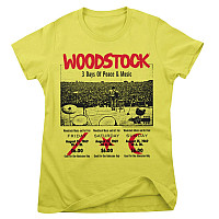 Woodstock tričko, 3 Day Ticket Girly Yellow, dámské