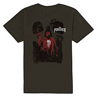 The Punisher tričko, Punisher Red Outline Charcoal Grey, pánské
