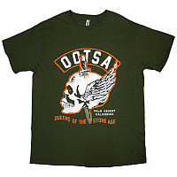 Queens of the Stone Age tričko, Winged Skull Green, pánské