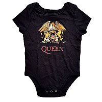 Queen kojenecké body tričko, Classic Crest Black, dětské