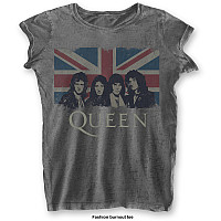 Queen tričko, Vintage Union Jack Burnout Girly, dámské