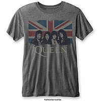 Queen tričko, Vintage Union Jack Burnout, pánské