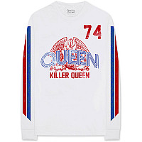 Queen tričko dlouhý rukáv, Killer Queen '74 Stripes White, pánské