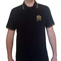 Queen tričko, Crest Logo Polo Black, pánské