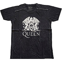 Queen tričko, Classic Crest Snow Washed Black, pánské