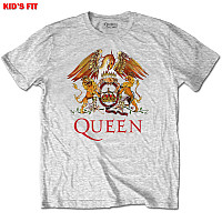 Queen tričko, Classic Crest Heather Grey, dětské