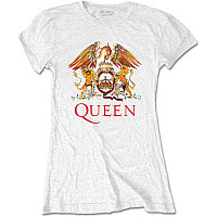 Queen tričko, Classic Crest White Girly, dámské