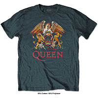 Queen tričko, Classic Crest Heather, pánské