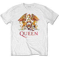 Queen tričko, Classic Crest White, pánské