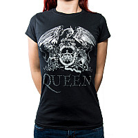 Queen tričko, Crest Logo Diamante, dámské