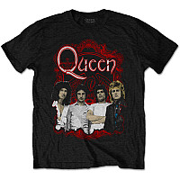Queen tričko, Ornate Crest Photo Black, pánské