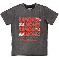 Ramones tričko, Concert Stone Wash Charcoal Grey, pánské