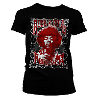 Jimi Hendrix tričko, Rock 'n Roll Forever Black, dámské