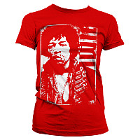 Jimi Hendrix tričko, Distressed Red, dámské