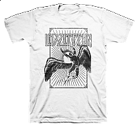 Led Zeppelin tričko, Icarus Burst White, pánské