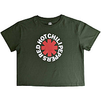 Red Hot Chili Peppers crop tričko, Classic Asterisk Green, dámské