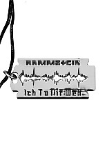 Rammstein přívěsek žiletka na krk, Ich Tu Dir Weh