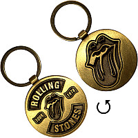 Rolling Stones kovová klíčenka 45 mm, Classic Tongue/Tour '78 Double-Sided Zinc