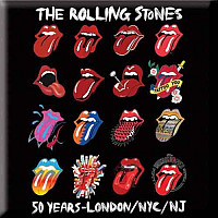 Rolling Stones magnet na lednici 75mm x 75mm, Tongue Evolution