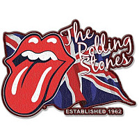 Rolling Stones tkaná nažehlovačka, Lick the Flag 90x64 mm