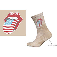 Rolling Stones ponožky, US Tongue Tie-Dye Natural, unisex - velikost 7 až 11 (41 až 45)