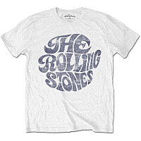 Rolling Stones tričko, Vintage 70s Logo White, pánské
