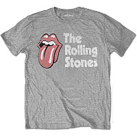 Rolling Stones tričko, Scratched Logo Grey, pánské