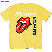Rolling Stones tričko, No Filter Text Yellow, dětské