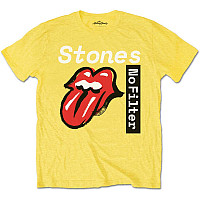 Rolling Stones tričko, No Filter Text Yellow, pánské